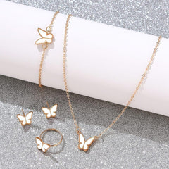 Butterfly Design Gold Plated Necklace Set