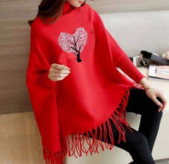 Winter’s Fashionable Attractive Plain Fleece Poncho For Women Winter Poncho For Girls