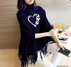 Winter’s Fashionable Attractive Plain Fleece Poncho For Women Winter Poncho For Girls