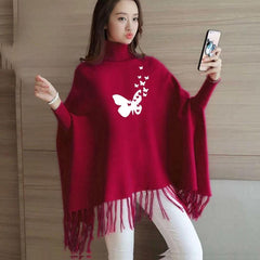 Winter’s Fashionable Attractive Plain Fleece Poncho For Women Winter Poncho For Girls