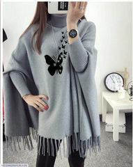 Winter’s Fashionable Attractive Plain Fleece Poncho For Women Winter Poncho For Girls