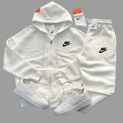 Nike Hoodie And Trouser White Color